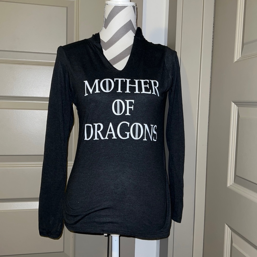 Mother of Dragons pullover blouse with hoodie detail!